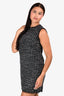 Dolce & Gabbana Black/Pink Tweed Sleeveless Dress Size 40