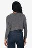 Brunello Cucinelli Grey/Pink Cashmere/Silk Crop Sweater Size XS