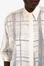 Brunello Cucinelli White Silk Blend Sheer Button Down Size XS