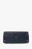 Fendi Navy Leather Medium  2Jours Tote With Strap