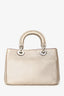 Christian Dior 2014 Gold Leather Mini Diorissimo Top Handle with Strap