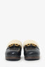 Saint Laurent Black Leather/Shearling Le Maillon Clogs Size 39.5