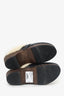 Saint Laurent Black Leather/Shearling Le Maillon Clogs Size 39.5
