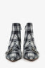 Christian Dior Black/White Plaid 'Dior Gang' Tartan Ankle Boots Size 38.5