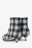 Christian Dior Black/White Plaid 'Dior Gang' Tartan Ankle Boots Size 38.5