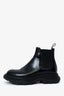 Alexander McQueen Black Tread Chelsea Boot Size 38