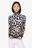 R13 Faded Leopard Turtleneck Top Size XS