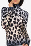 R13 Faded Leopard Turtleneck Top Size XS