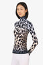 R13 Faded Leopard Turtleneck Top Size XS