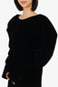 Nina Ricci Black Velvet Puff-sleeve Mini Dress Size 40