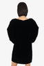 Nina Ricci Black Velvet Puff-sleeve Mini Dress Size 40