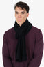 Pre-Loved Chanel™ Black Cashmere Ribbed Knit Scarf