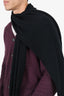 Pre-Loved Chanel™ Black Cashmere Ribbed Knit Scarf