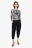 Issey Miyake Black Ribbed Capri Size 2