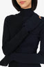 Monse Black/Navy Wool Ribbed Knit Sweater Size M
