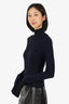 Monse Black/Navy Wool Ribbed Knit Sweater Size M