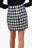 Balmain Black/White Tweed Houndstooth Mini Skirt Size 42