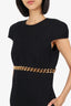 Versace Black Woven Chain Link Dress Size 44