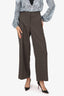 Akris Punto Brown Wool Wide Leg Trousers Size 6