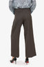 Akris Punto Brown Wool Wide Leg Trousers Size 6
