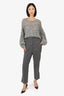 Khaite Brown Houndstooth Wool Trousers Size 6