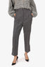 Khaite Brown Houndstooth Wool Trousers Size 6