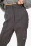 Khaite Brown Houndstooth Wool Trousers Size 6
