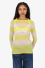 Filippa K White/Yellow Striped Mohair Sweater Size S