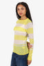 Filippa K White/Yellow Striped Mohair Sweater Size S