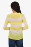 Filippa K White/Yellow Striped Mohair Sweater Size S