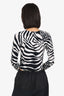 Dolce & Gabbana Black/White Zebra Print Long Sleeve Top Size 40