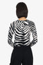 Dolce & Gabbana Black/White Zebra Print Cardigan Size 40
