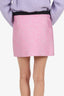 Balenciaga Pink/Black Tweed Mini Skirt Size 38
