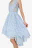 Narces Blue Lace Sleeveless Midi Dress Size 4
