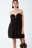 Philosophy Li Lorenzo Black Ruffle Detail Sleeveless Bubble Dress Size 6