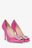 Manolo Blahnik Pink Satin Hangisi Heels Size 36