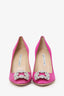 Manolo Blahnik Pink Satin Hangisi Heels Size 36