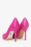 Manolo Blahnik Pink Satin Hangisi Heels Size 36