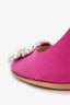 Manolo Blahnik Pink Satin Hangisi Heels Size 36