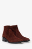 Alexander Wang Burgundy Suede Ankle Boots Size 39.5