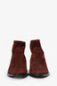 Alexander Wang Burgundy Suede Ankle Boots Size 39.5