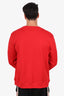 Valentino Red Long Sleeve Logo Sweater Size L Mens