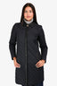 Salvatore Ferragamo Black Nylon Quilted Collared Button Down Jacket Size 40