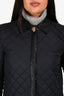 Salvatore Ferragamo Black Nylon Quilted Collared Button Down Jacket Size 40