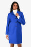 Harris Wharf London Blue Wool Long Coat Size IT 40