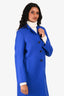 Harris Wharf London Blue Wool Long Coat Size IT 40