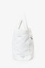 Prada White Terry Cloth Logo Tote Bag