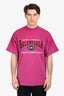 Balenciaga Pink Cotton Logo Oversized T-Shirt Size L