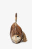 Gucci Brown Python Medium Indy Top Handle Hobo With Strap