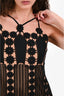 Self Portrait Black/Beige Lace Mini Dress Size 6